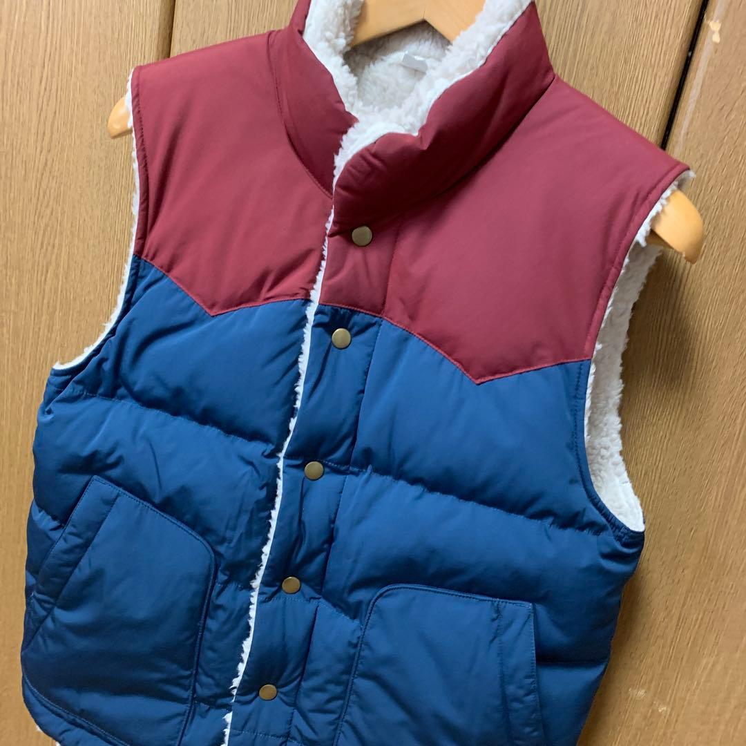 patagonia リバーシブル ビビー　ダウンベストフリースボア