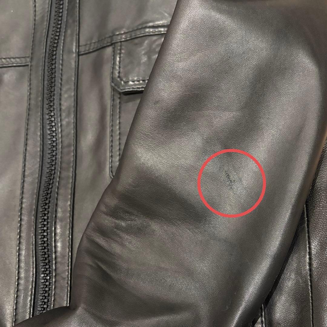 スタッドオム レザージャケット ライダース 4ポケット ジップアップ《i557