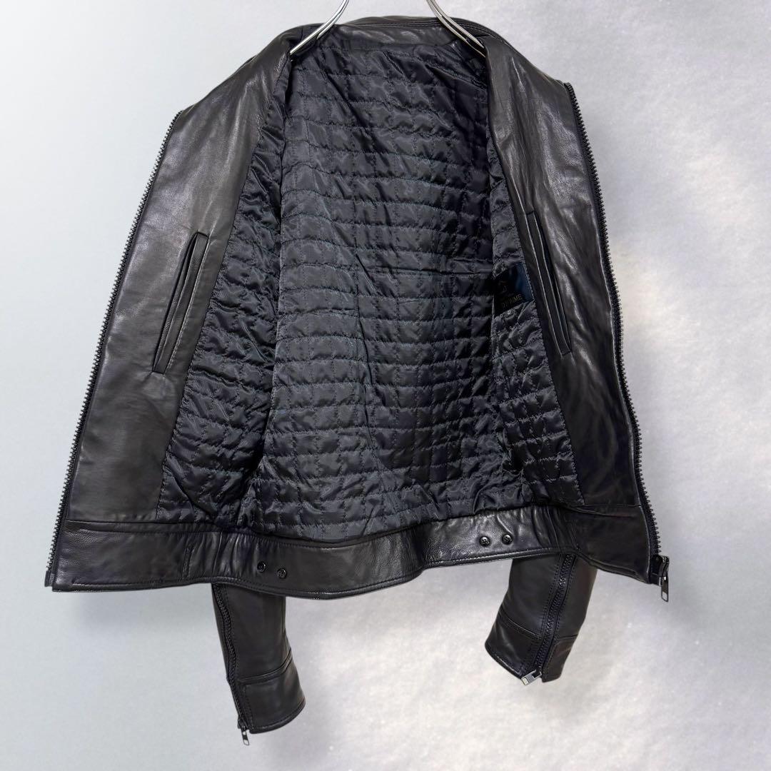 スタッドオム レザージャケット ライダース 4ポケット ジップアップ《i557