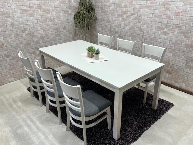 ダイニングテーブルセット　６人掛け　ホワイト　新品