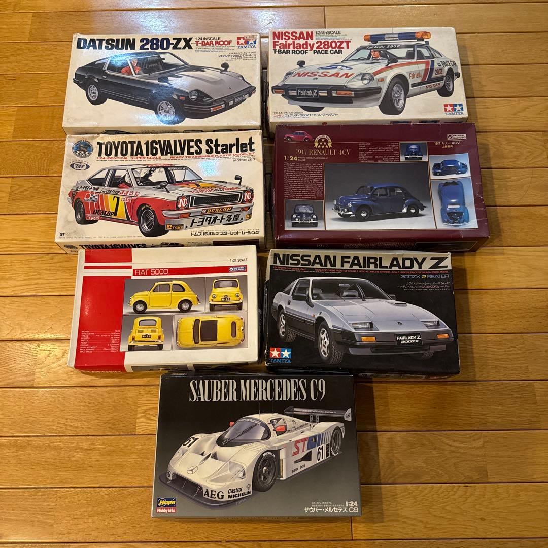 【未組立】【TAMIYA】【グンゼ】カーモデル 7点セット