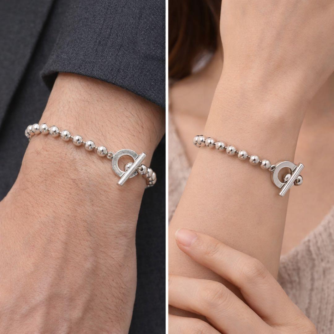 GUCCI シルバー925 トグル ボールチェーンブレスレット 450