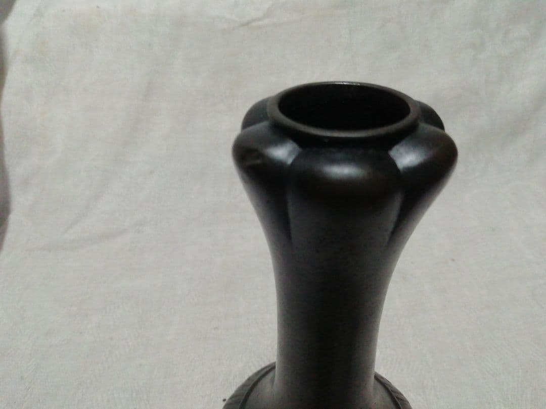 ♪茶道具　杓立　古銅写し　昌晴花押　宮内庁御用釜師　10代 中越弥五郎 昌晴