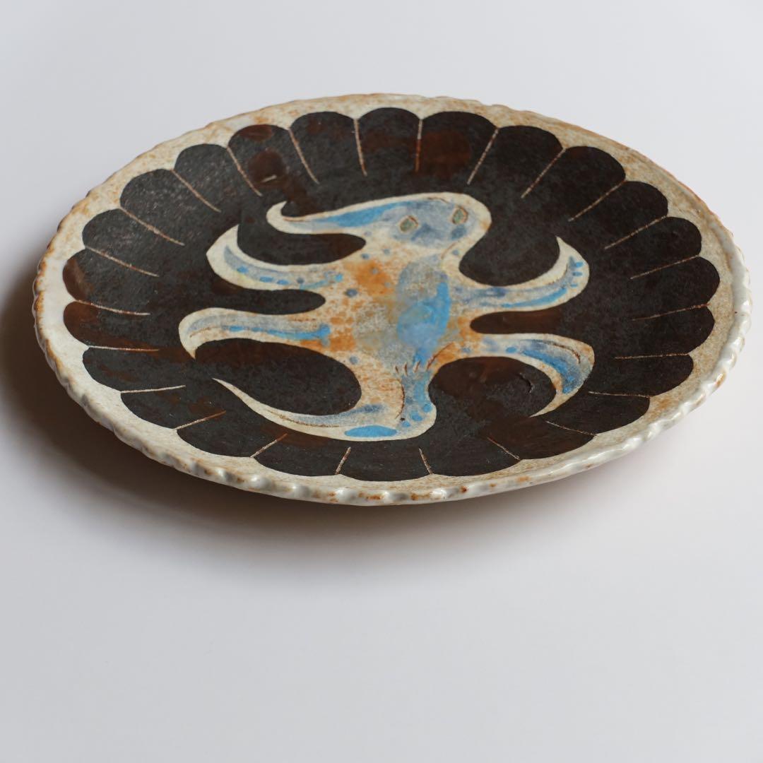 鹿児島睦　水の精　妖精　器　プレート　絵皿　直径13cm