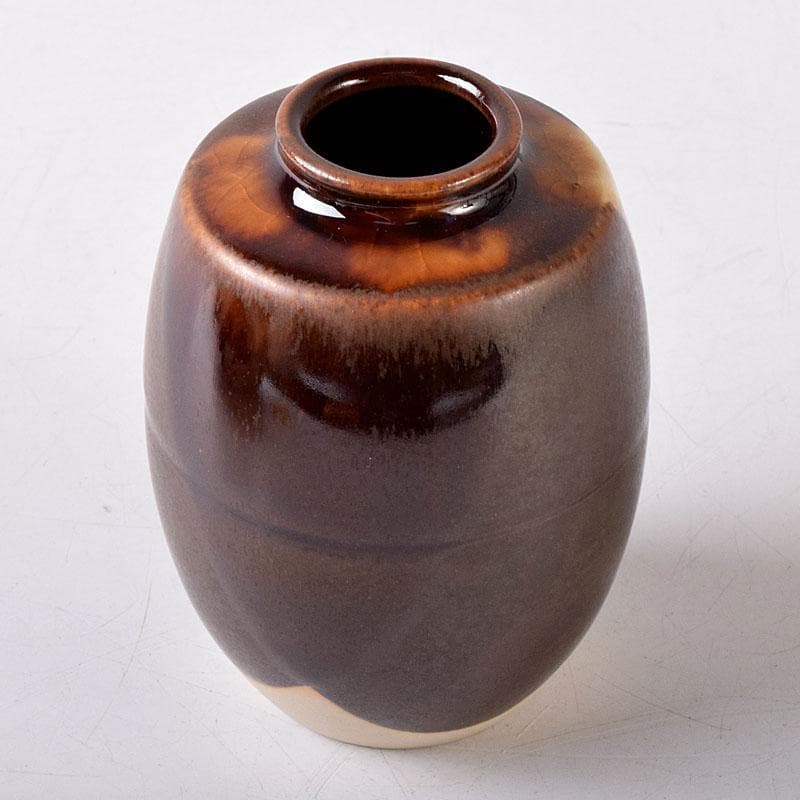 茶道具　洛東香月作　肩衛茶入　蜀江錦仕覆付　共箱　V　7584