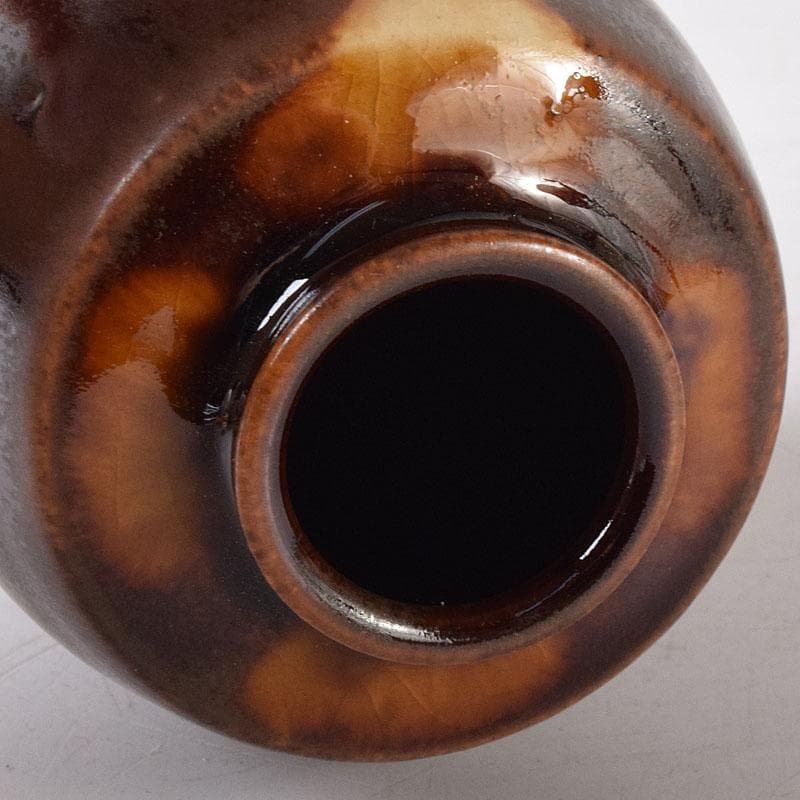 茶道具　洛東香月作　肩衛茶入　蜀江錦仕覆付　共箱　V　7584