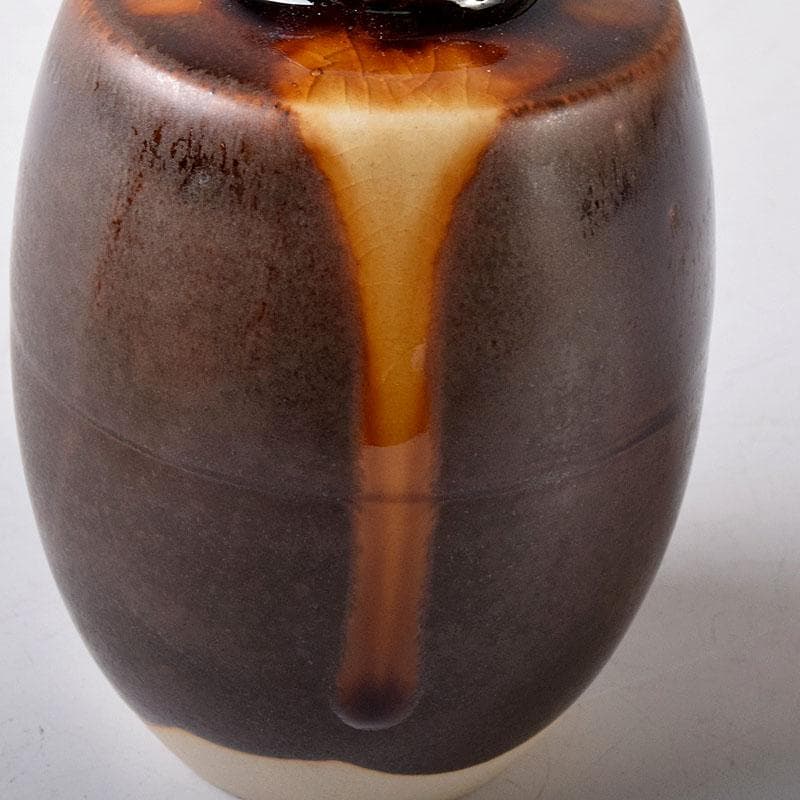 茶道具　洛東香月作　肩衛茶入　蜀江錦仕覆付　共箱　V　7584