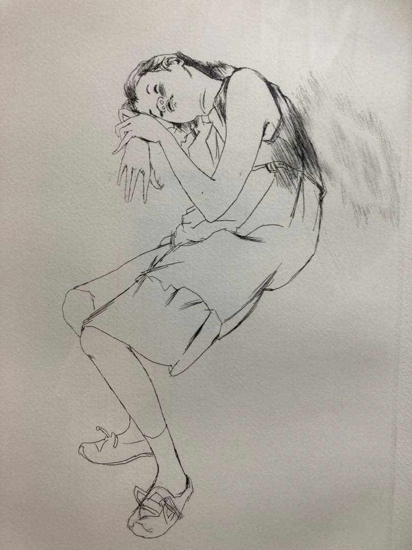 【真作保証】佐藤忠良「少女」エッチング 直筆サイン 125部限定 版画 絵画