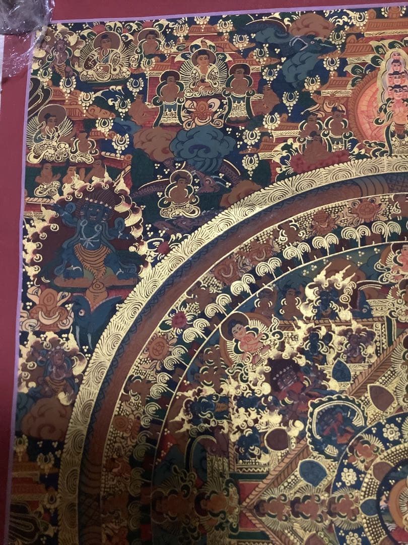 《 チベット密教　新品　1点物 》 手描き　曼荼羅　仏陀　釈迦　仏画　仏教　a8