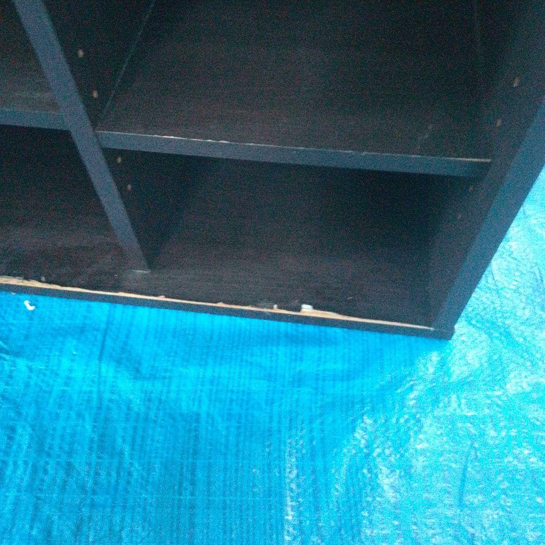 木製 焦げ茶いろ シューズラック３列×５段 15足（最下段等の削れ要確認）