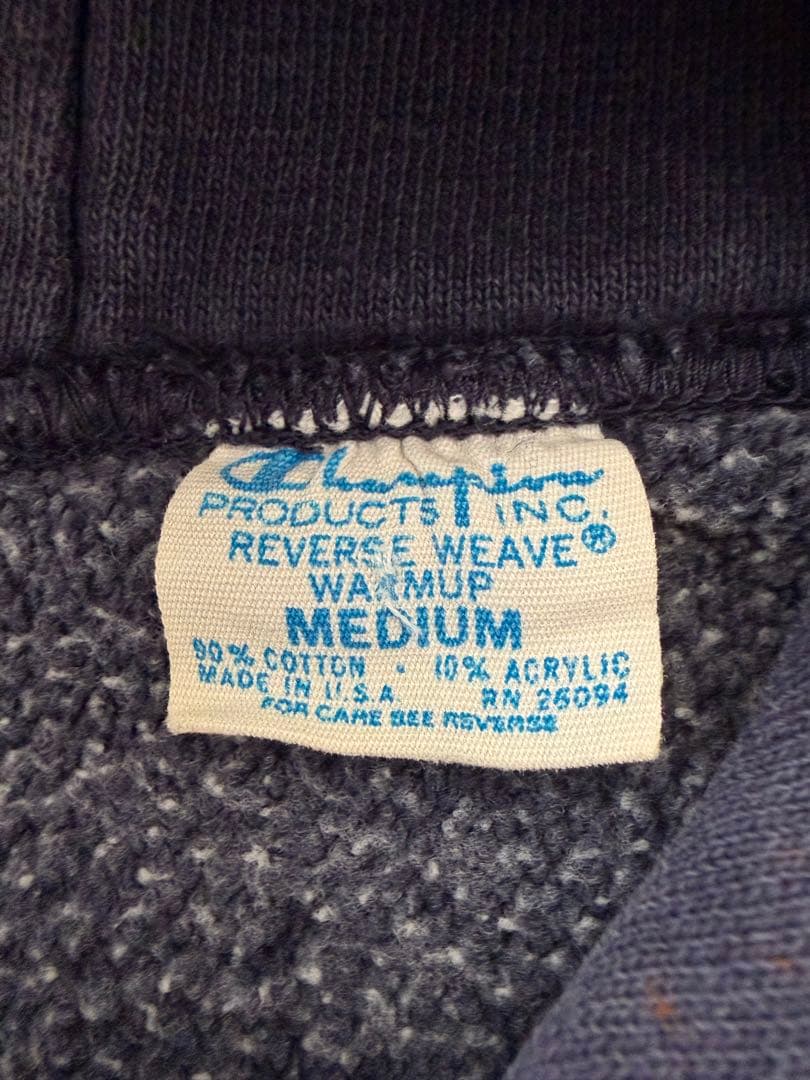 k*e様 70s Champion リバースウィーブ スウェットパーカ単色タグ