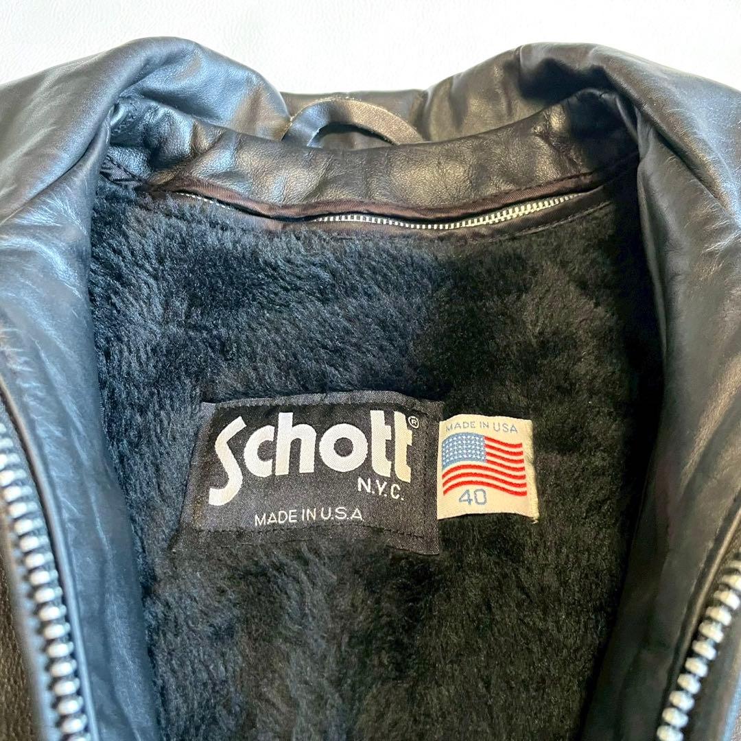 【ショット】シングルライダース レザージャケット 643E USA製 40 L