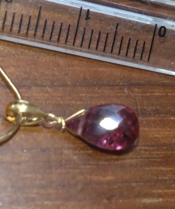 pekorin様 k18ネックレストップ　グレープガーネットあこや真珠4点