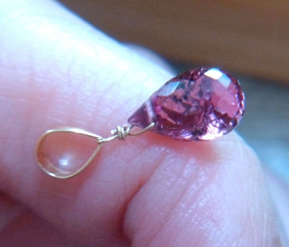 pekorin様 k18ネックレストップ　グレープガーネットあこや真珠4点