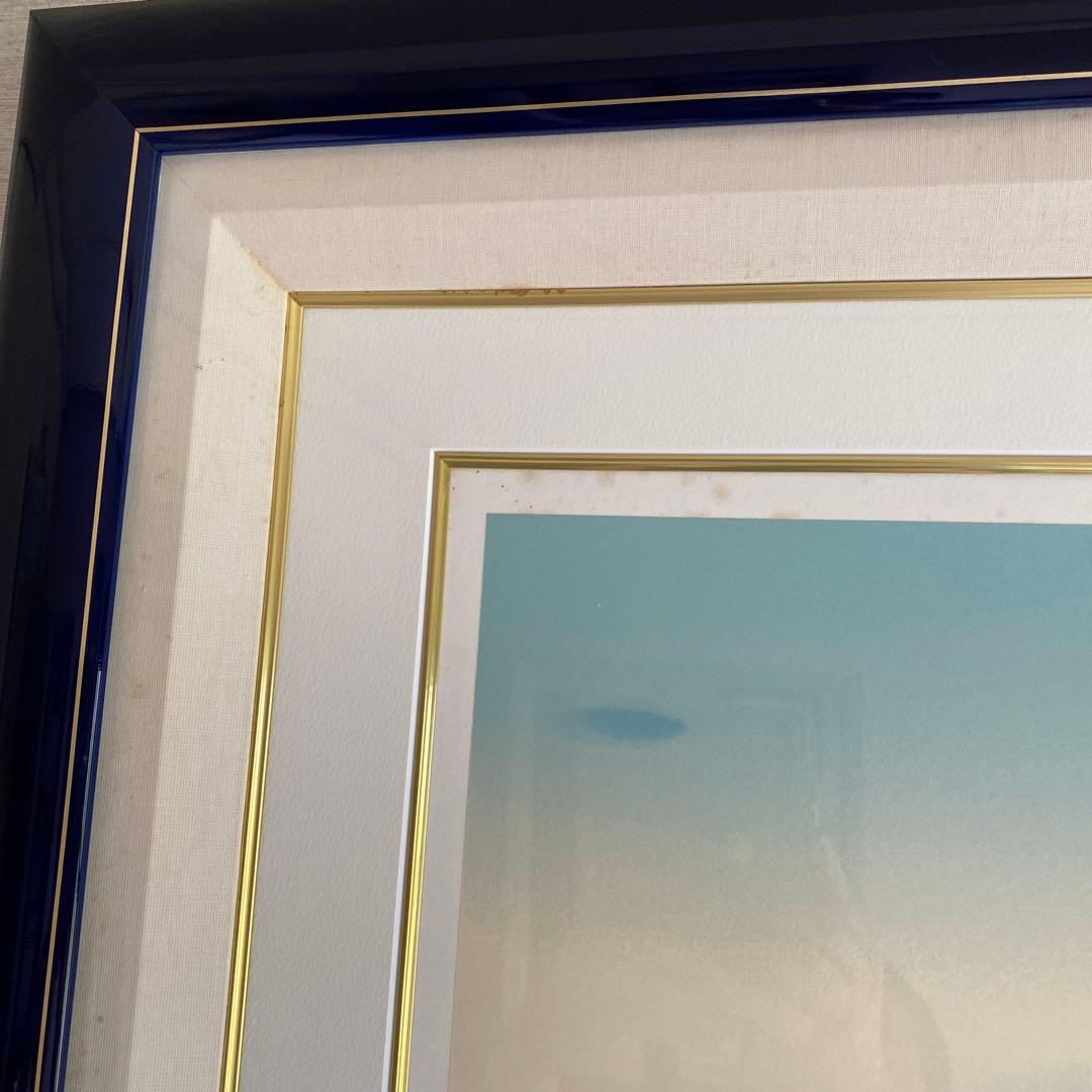 ベニスの思い出　ヒロヤマガタ　シルクスクリーン 風景画 大きめ 黒フレーム