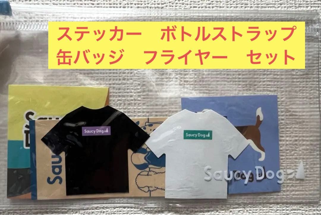 Saucy Dog ステッカー　ストラップ　缶バッジ　フライヤー