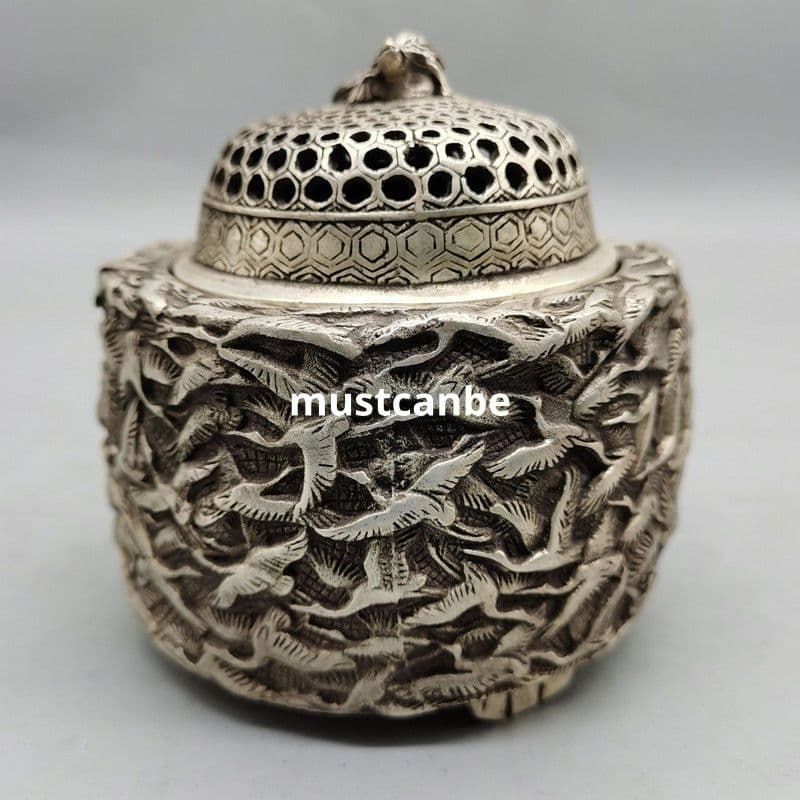 香炉 千鶴香炉 薫香炉 銅製品 工芸品 置物