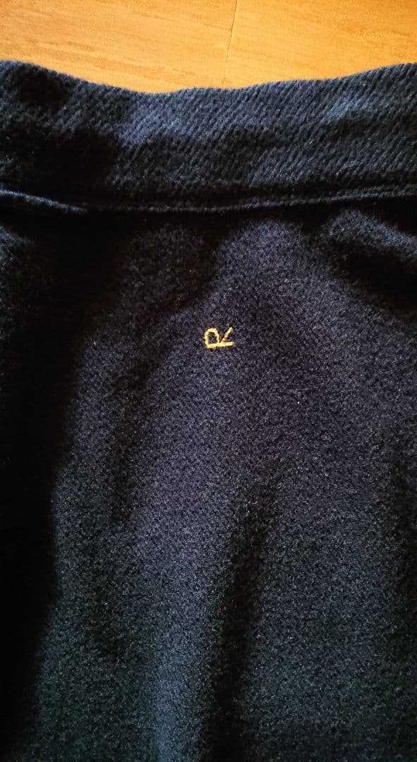 45R☆ウールジャガードのフレアースカート/ネイビー♪