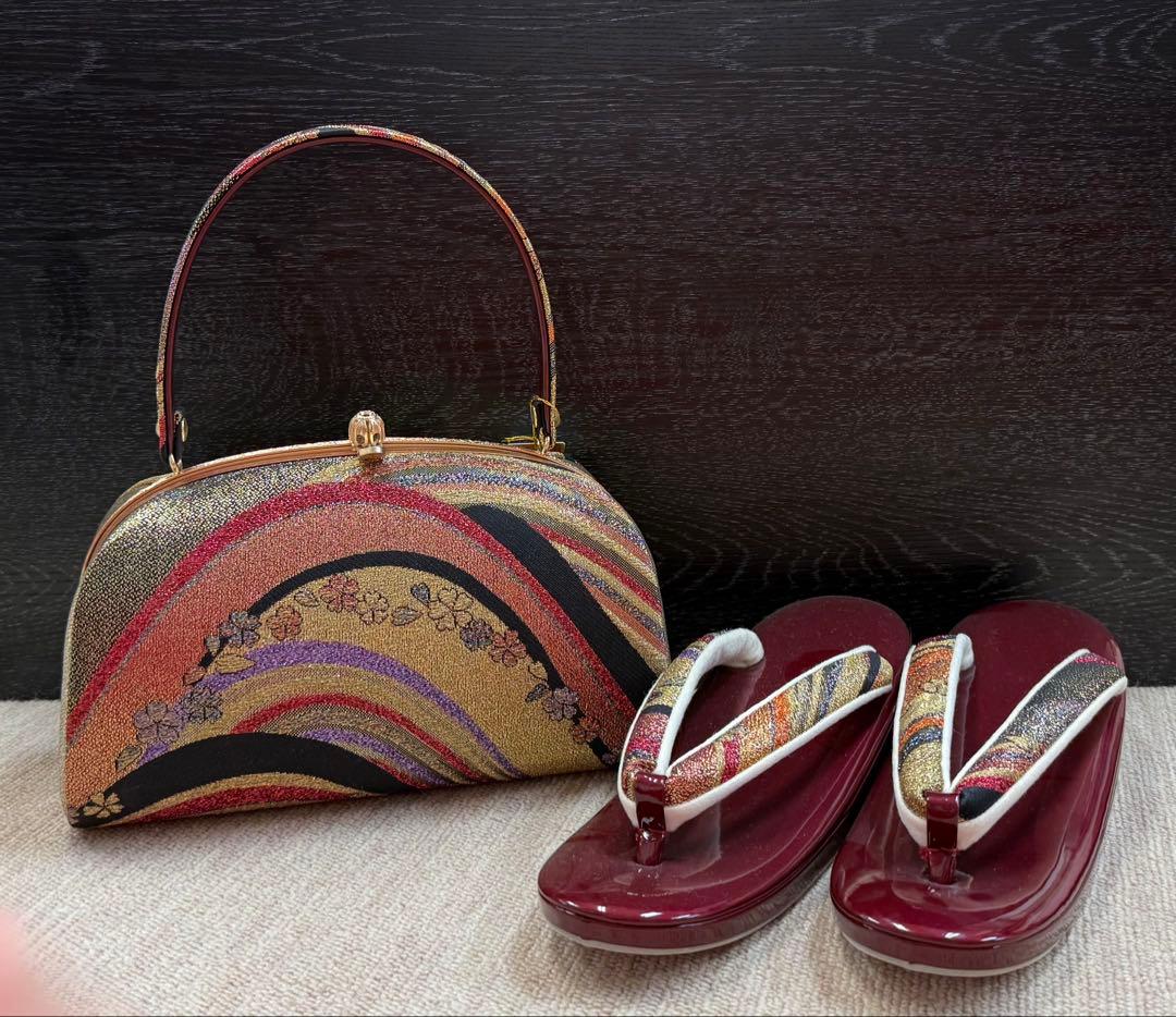 【新品・美品】 振袖　草履バック　和装バック　草履　23~24㎝