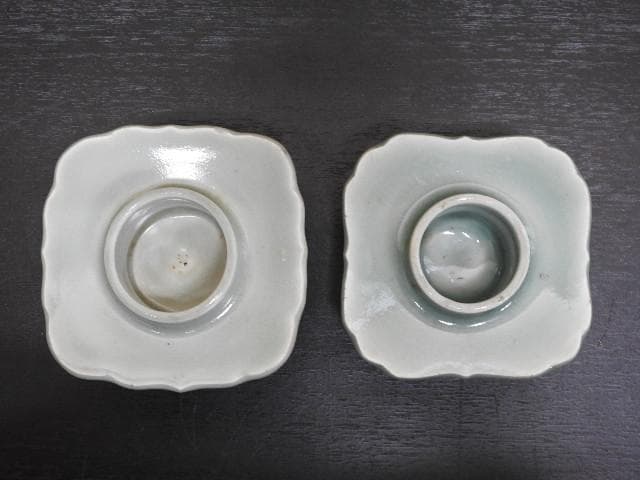 青磁盃台　2個　MA310