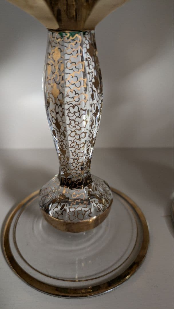 ワイングラス　ボヘミアン　グリーン