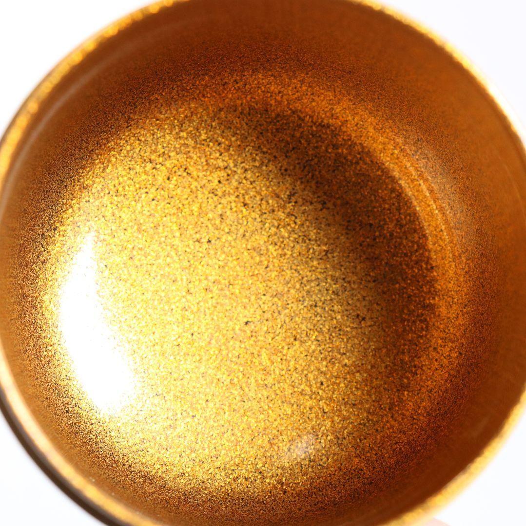 清瀬一光作 小紋菊桐蒔絵 雪吹 薄茶器 金梨子地 茶道具 共箱　ST950