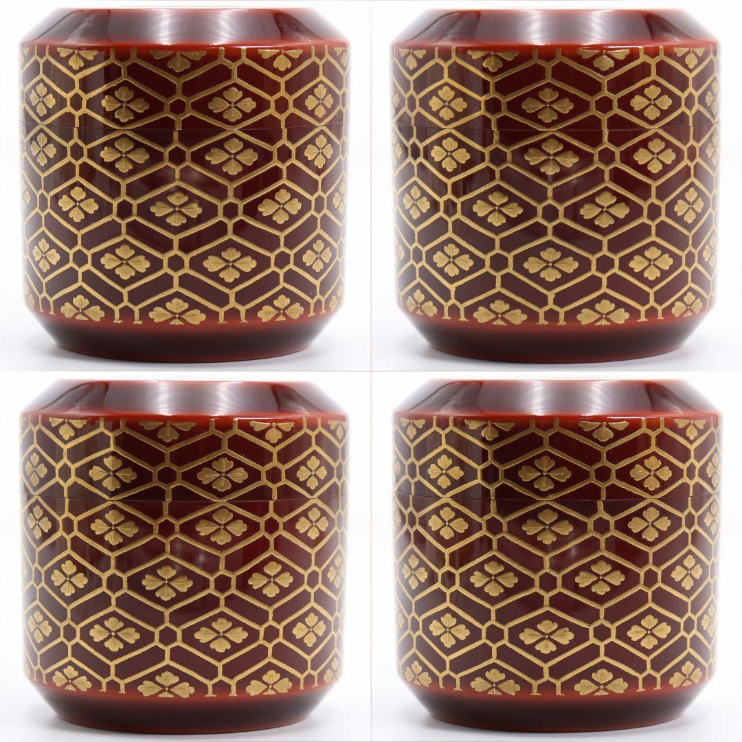 清瀬一光作 小紋菊桐蒔絵 雪吹 薄茶器 金梨子地 茶道具 共箱　ST950