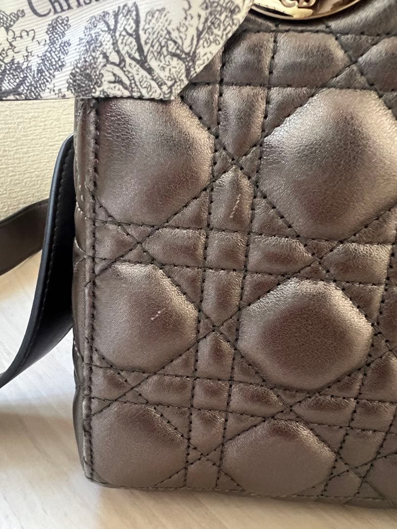 Christian Dior グレー バッグ レディディオール ミッツァ付き