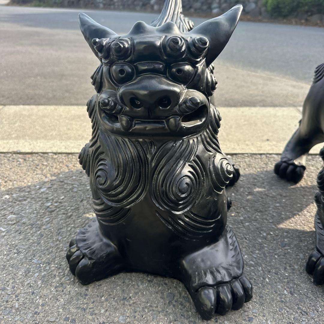 シーサ　シーサー　特大　陶器　大型　沖縄　魔除け　狛犬　置物　縁起物　石敢當