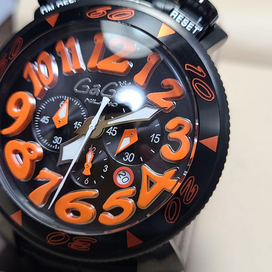 専用❗【未使用品】ガガミラノ　マヌアーレ48MM　社外レザーベルト　稼働品