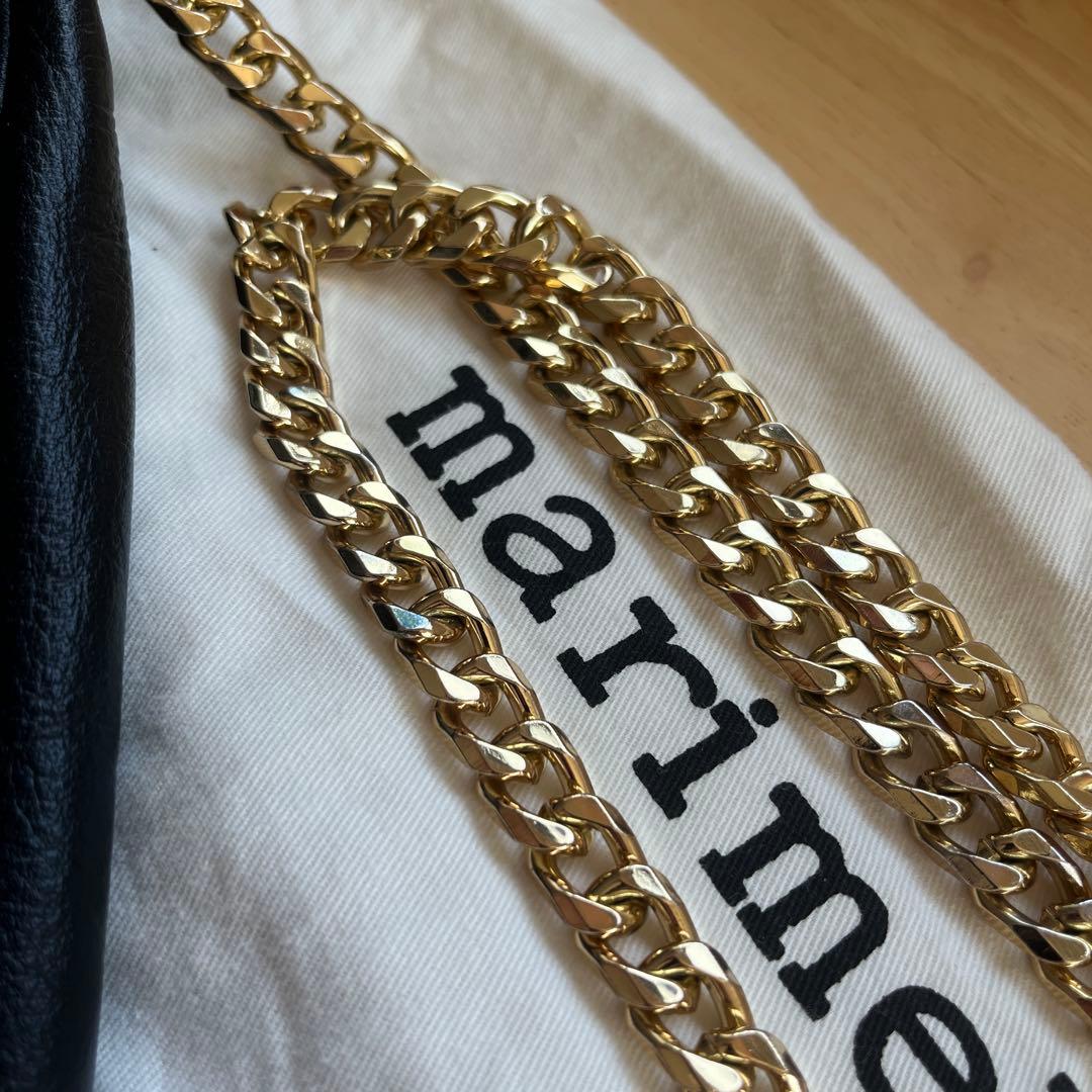 marimekko マリメッコ　カルラ　チェーン　ショルダー　ブラック　ゴールド