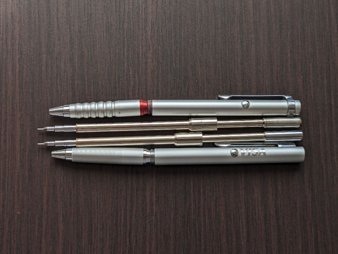 メーカー不明　ダブルノック式シャープペンシル　廃盤　VISA