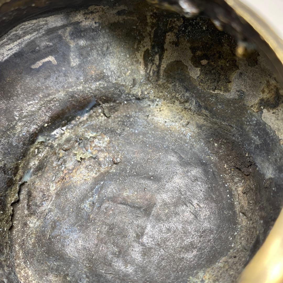 中国古玩　大明宣徳年製　古銅　急須　共箱　294g 東さ7-0823①