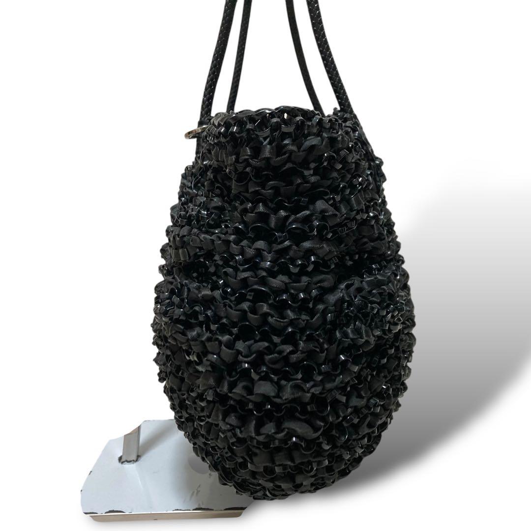 【美品】アンテプリマ　ワイヤーバッグ　トート　黒　手提げ　肩掛け　パーティー