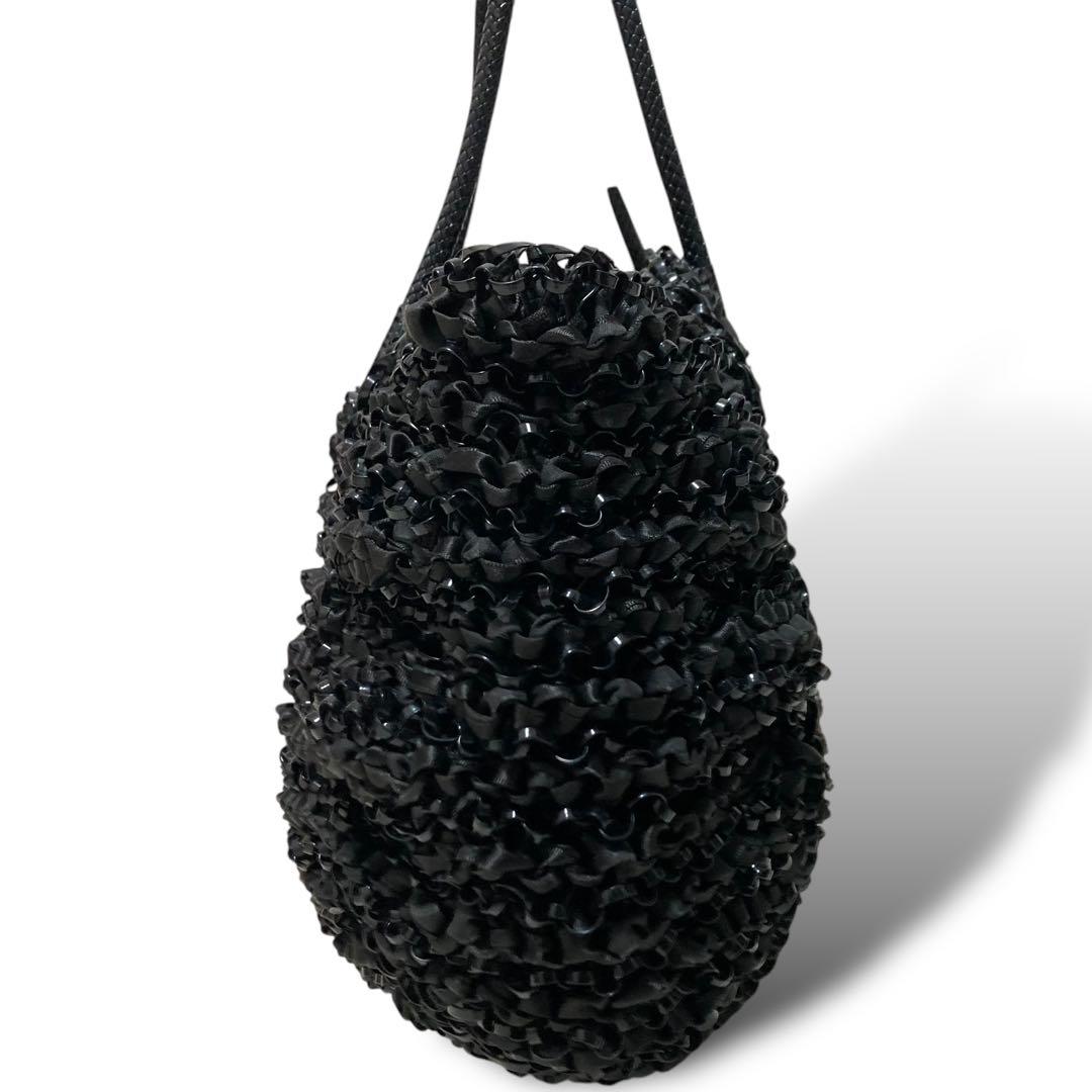 【美品】アンテプリマ　ワイヤーバッグ　トート　黒　手提げ　肩掛け　パーティー