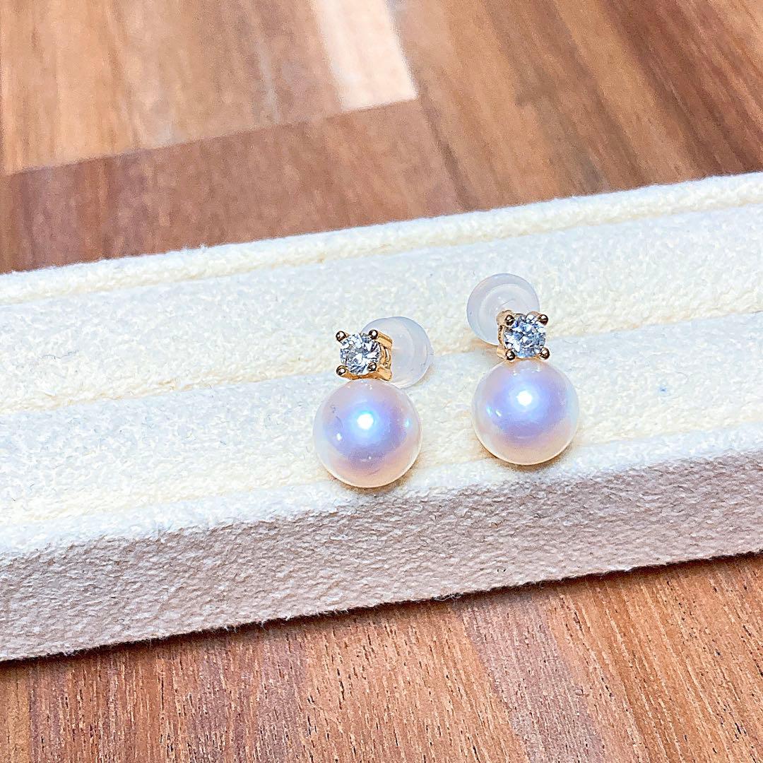 【新品・百貨店商品／総本店】2028天女級から花珠級アコヤ真珠デザインピアス