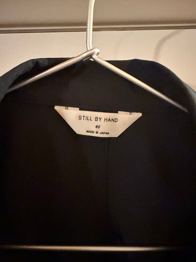 STILL BY HAND ブラック シャツジャケット 46