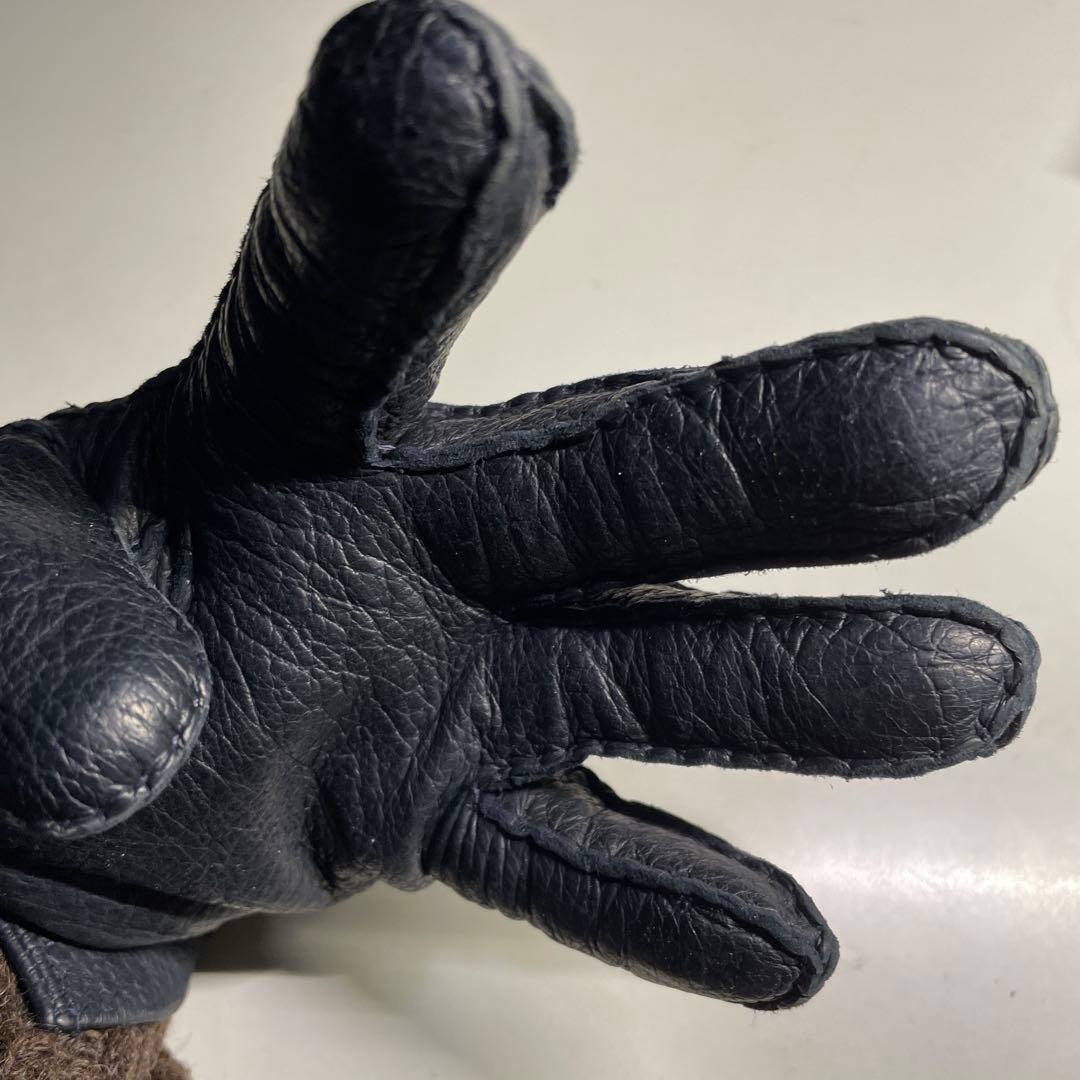 MEROLA ペッカリー革 ブラック（黒色）ライニングなし　サイズ約８