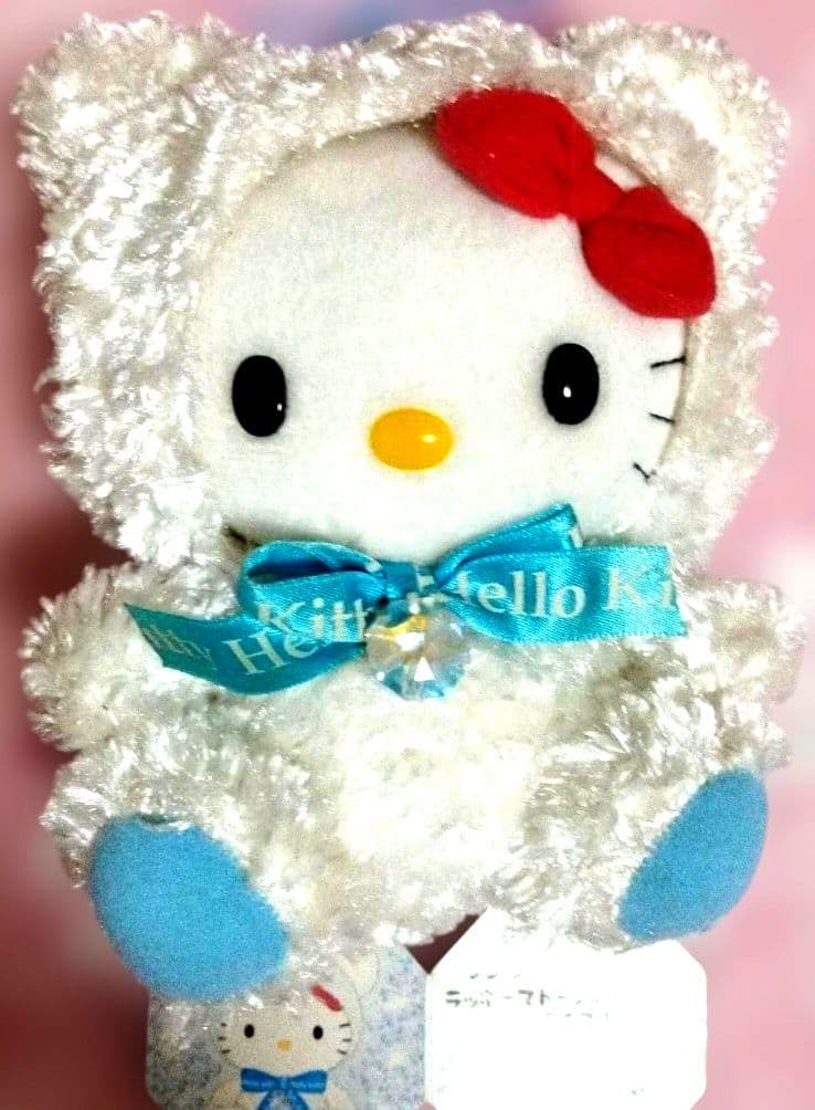 【超ー激レア激カワ❤】ハローキティ ラッキーストーンぬいぐるみ スワロフスキー