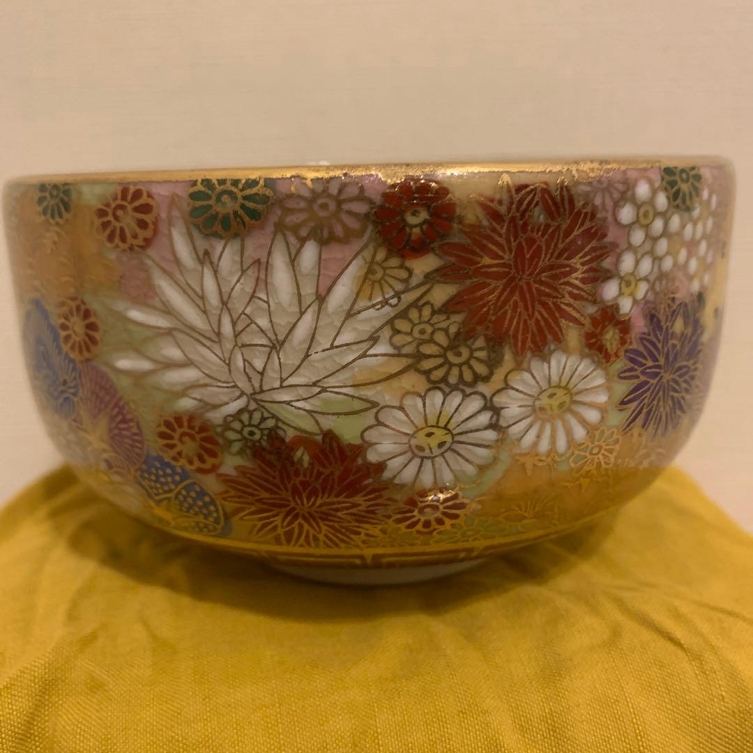 九谷　章山　抹茶碗　アンティーク　1客