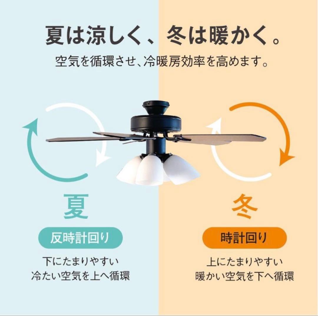 リモコン付き LED対応 シーリングファン