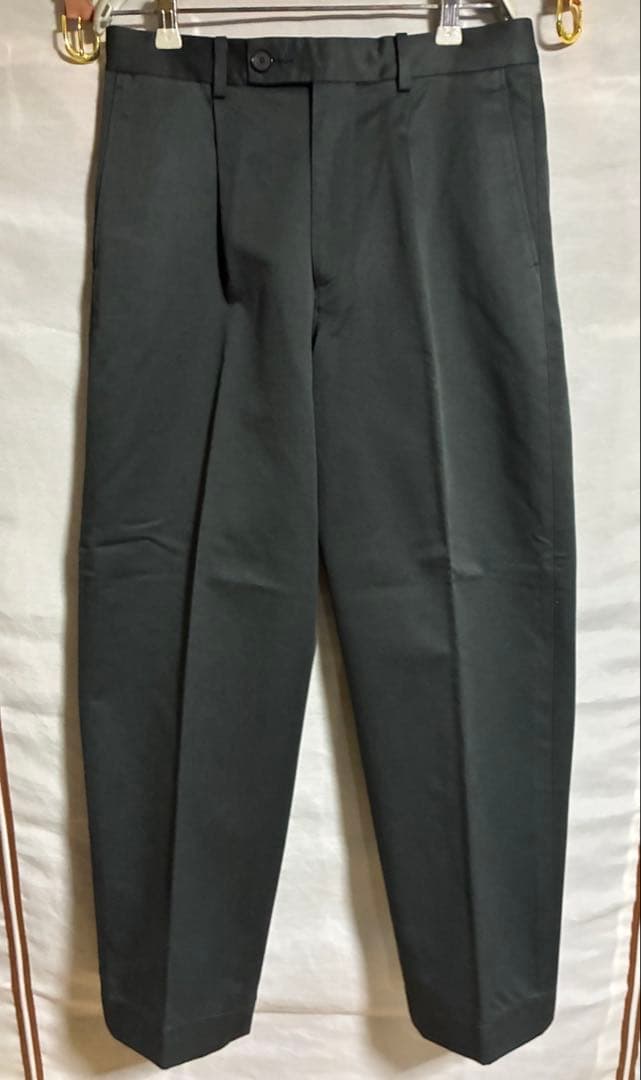 AURALEE WIDE PANTS ワイドチノパンツ ダークグリーン サイズ3