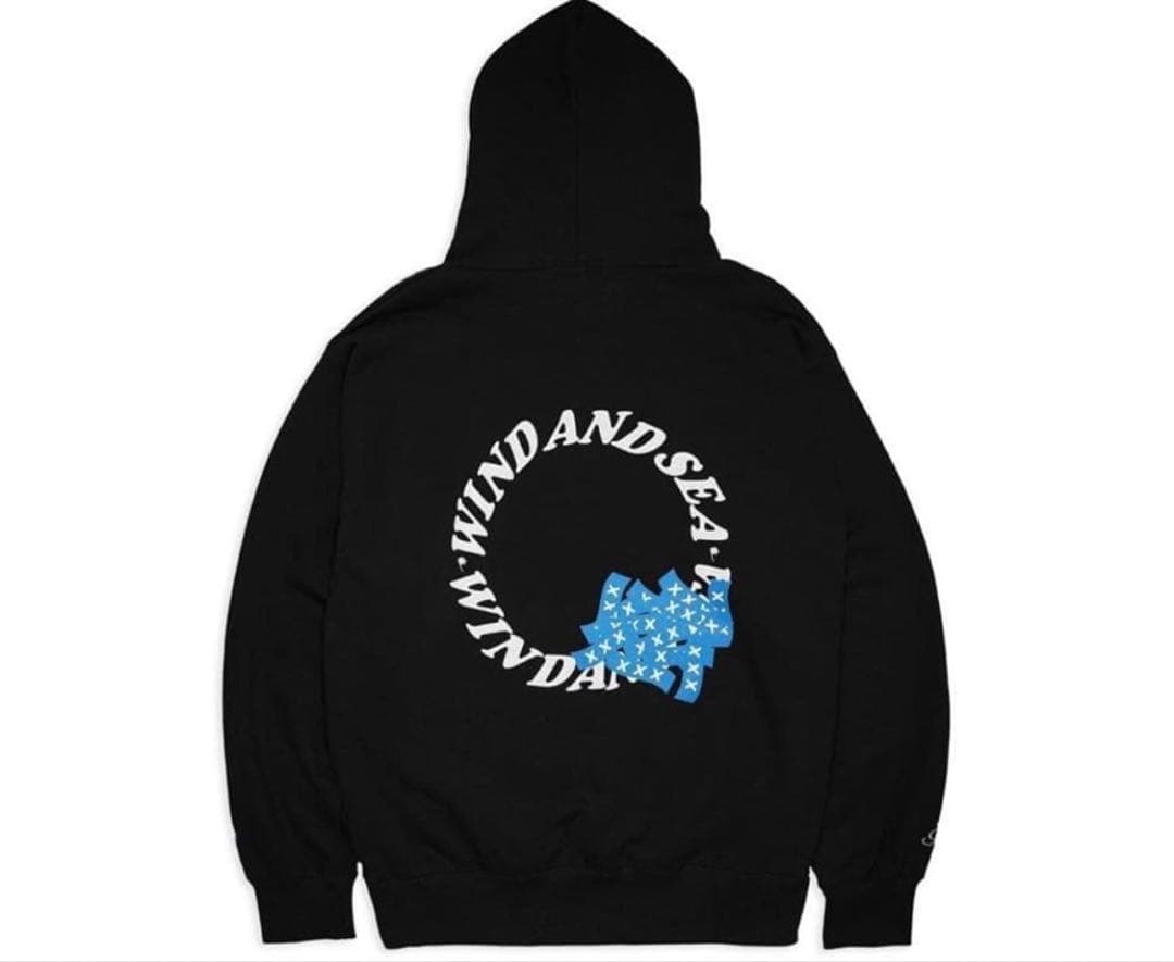 希少Lサイズ WINDANDSEA GODSELECTIONコラボパーカー