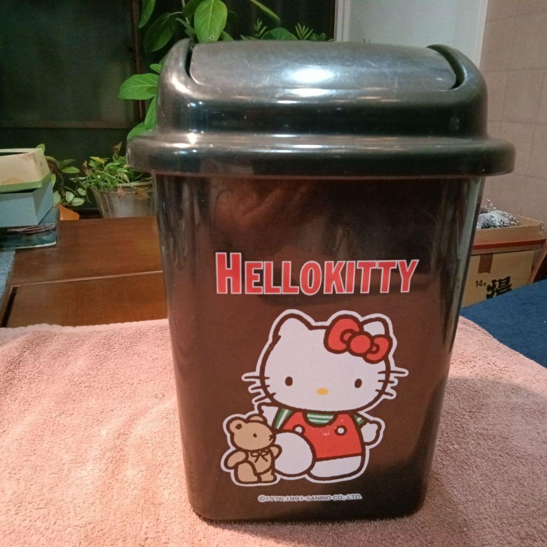 レア 1991年　サンリオ　ハローキティ　スウィングトラッシュ ダストボックス