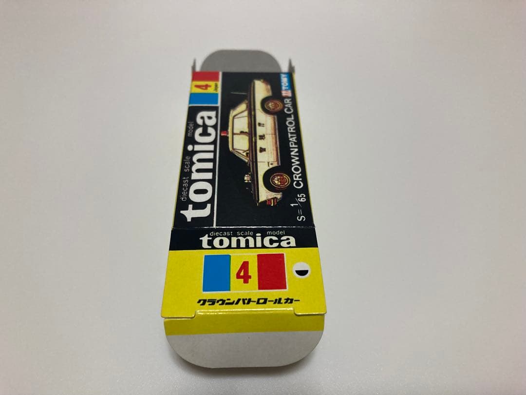 トミカ　日本製　クラウン　パトロールカー　1Aホイール　赤色灯Bタイプ　シール付
