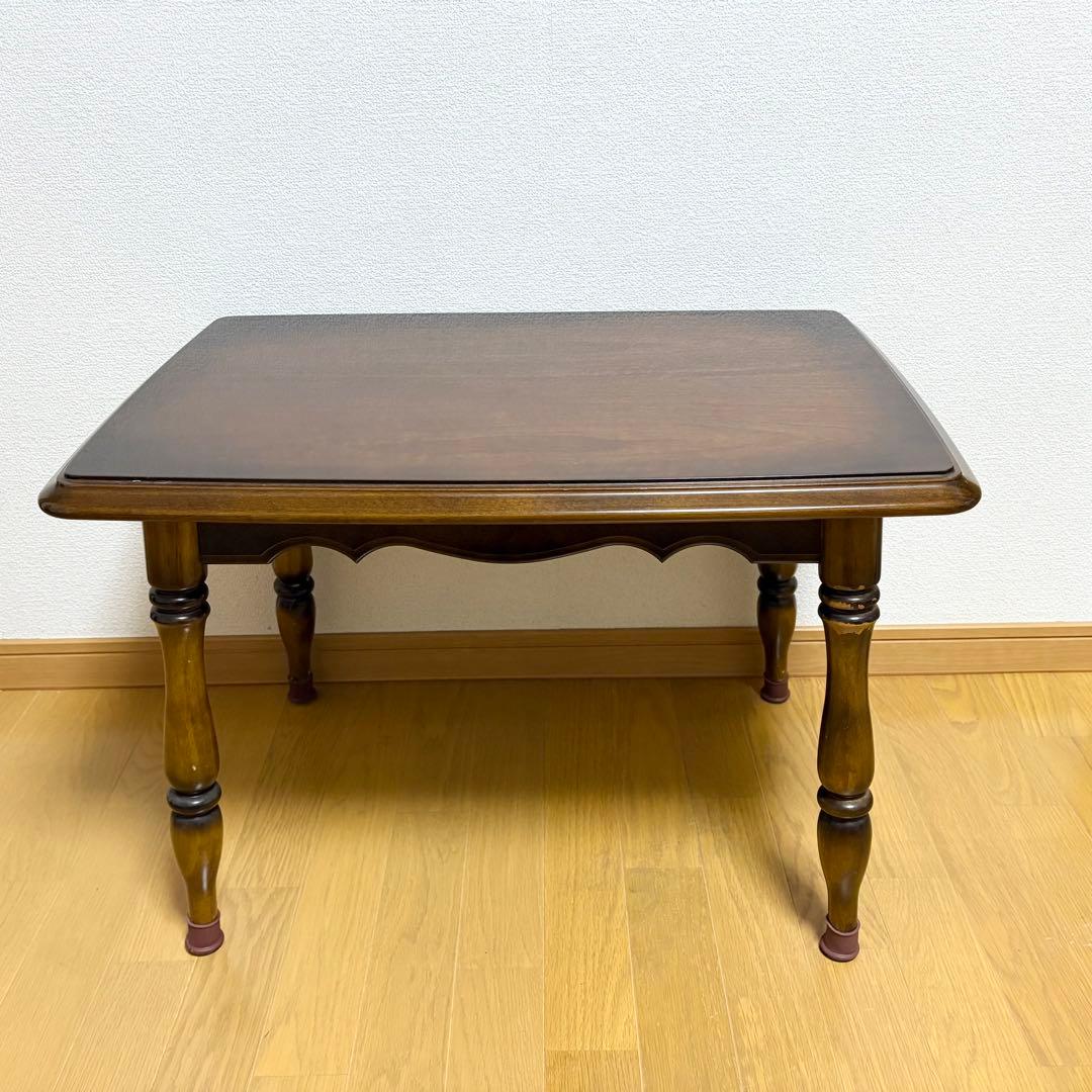 【オールドカリモク】コロニアル　サイドテーブル　リビングテーブル　昭和レトロ