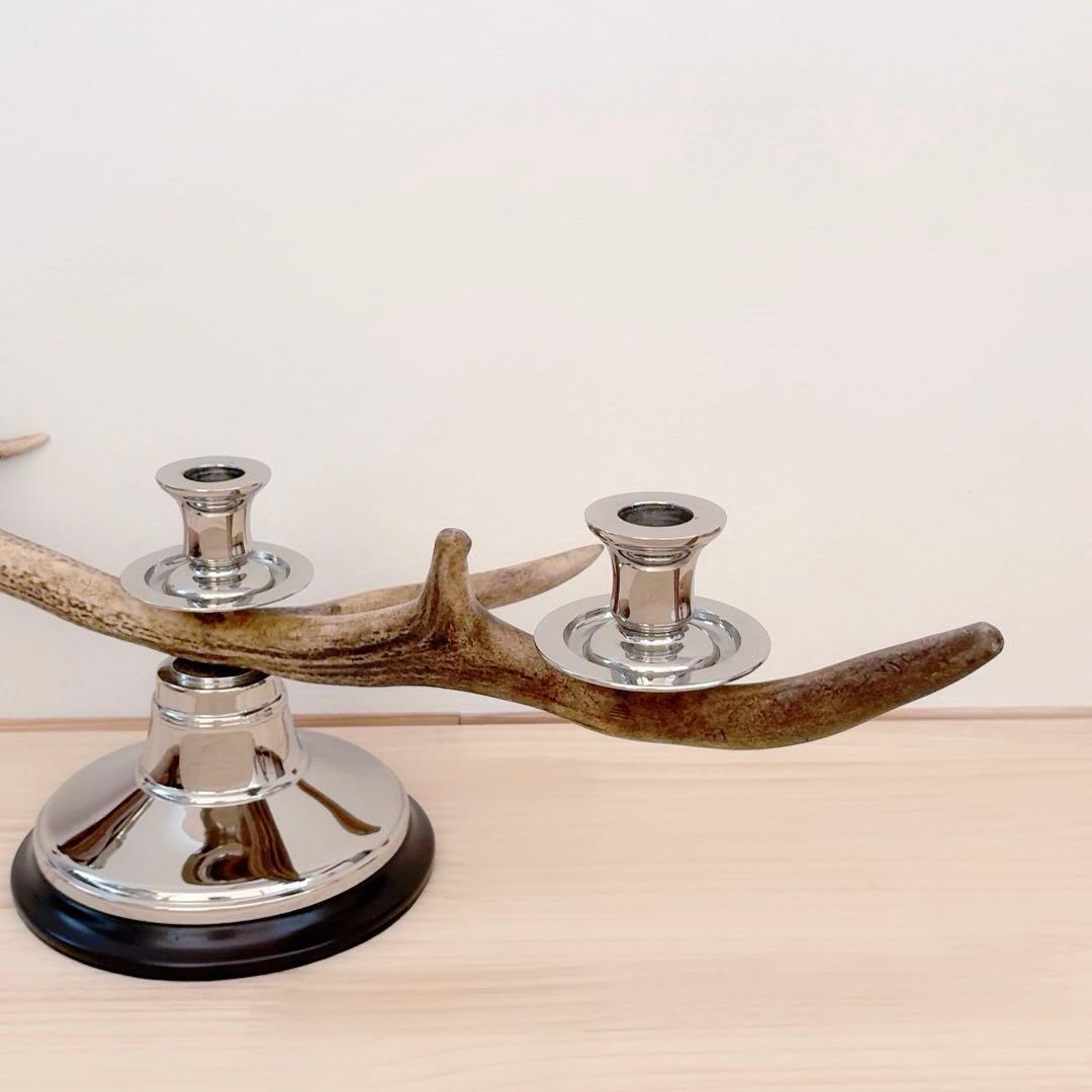 ラルフローレン 鹿角 キャンドルスティック 3灯 アンティーク コレクション