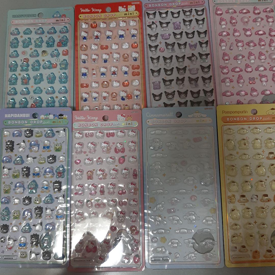 【正規品】サンリオ　ボンボンドロップシール　ミニ　8枚セット