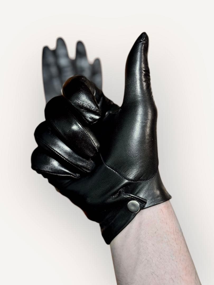 上質ラムレザー タイト 革手袋 レザーグローブ バイク