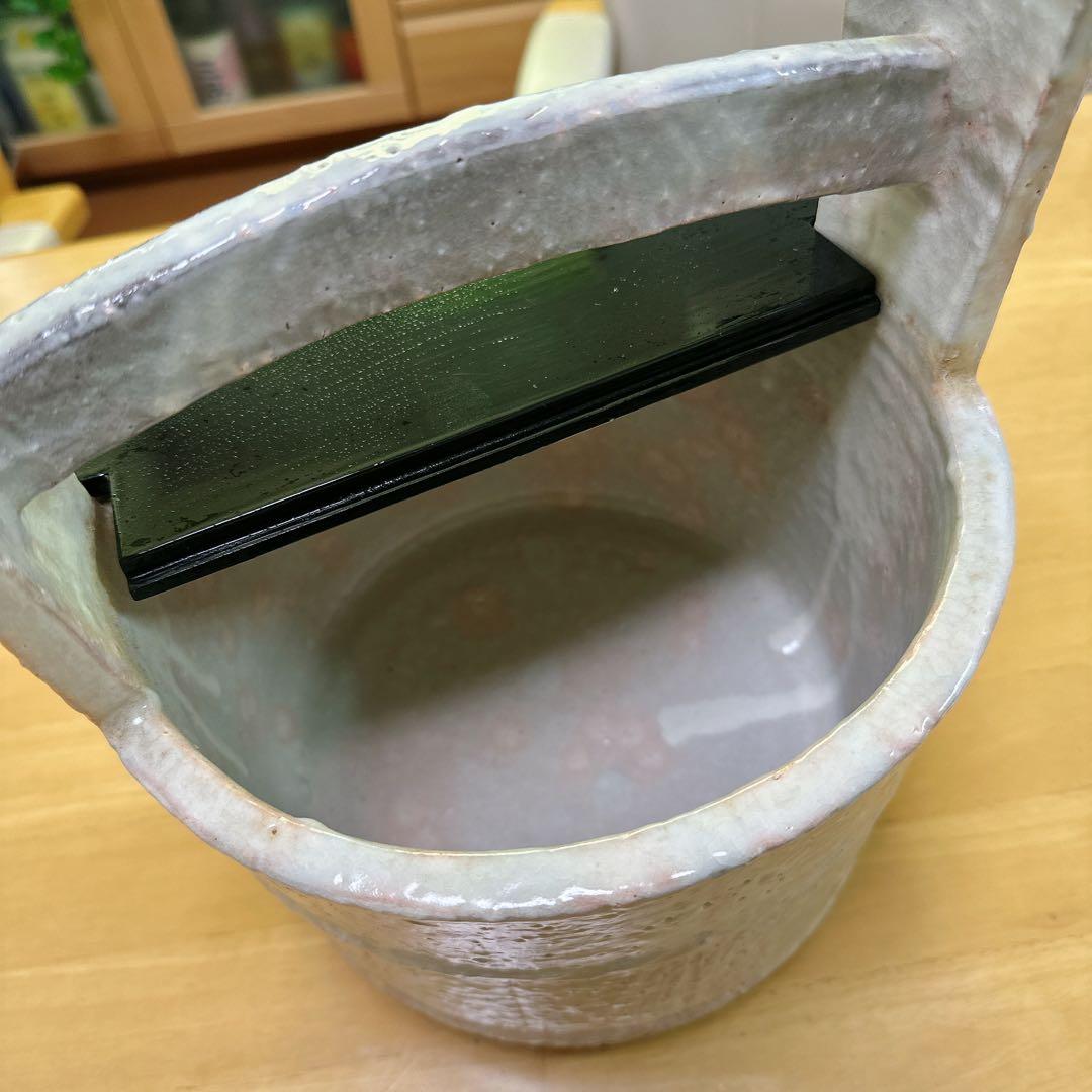 正規品 萩焼 姫焼 栄泉 骨董品 お宝 焼物 壺 花瓶 花びん 置物 桶 オケ